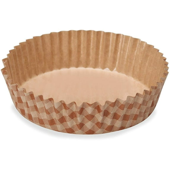 Welcome Home Brands Check Ruffled Baking Cup 3.9 inch diameter x 1.2 inch high - Pack of 300