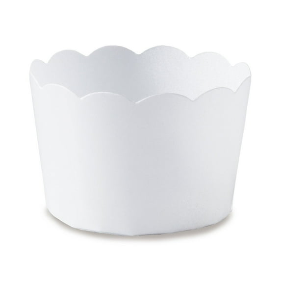 Welcome Home Brands White Plastic Baking Cup 1.7 Inch Diameter x 1.4 Inch High - Pack of 100