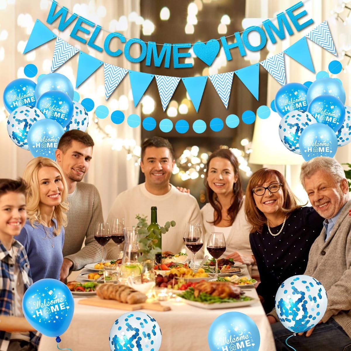 Welcome Home Decorations Welcome Home Banners Balloons Set Blue Welcome Home Balloon Blue 9671