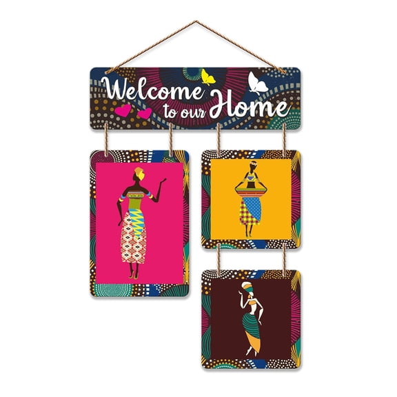 Welcome To Our Home Decorative Wall Art Mdf Wooden Hanging For Living Room | For Bedroom, Home Dcor, Office, Best Gift | Quotes Items House Decoration | Part Number - Wh_6505N