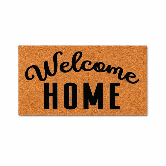 Welcome Home Doormat, Entryway Welcome Mat, Indoor Outdoor Door Mat (24x36 inches) WoodByStu 6011