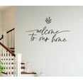 thumbnail image 1 of Welcome To Our Home Elegant Vinyl Wall Art - Quote Decals for Wall - Entryway Wall Decor- Matte Vinyl Wall Decal - Vinyl Lettering Decor - Wall Decals Quotes Motivational - 30x18 - Inch, Plum/ Black, 1 of 4
