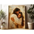 thumbnail image 1 of Welcome Home First Moment in Heaven Christian Art Held by Christ Divine Embrace, Unframed Paper Poster 24x36in, 1 of 4