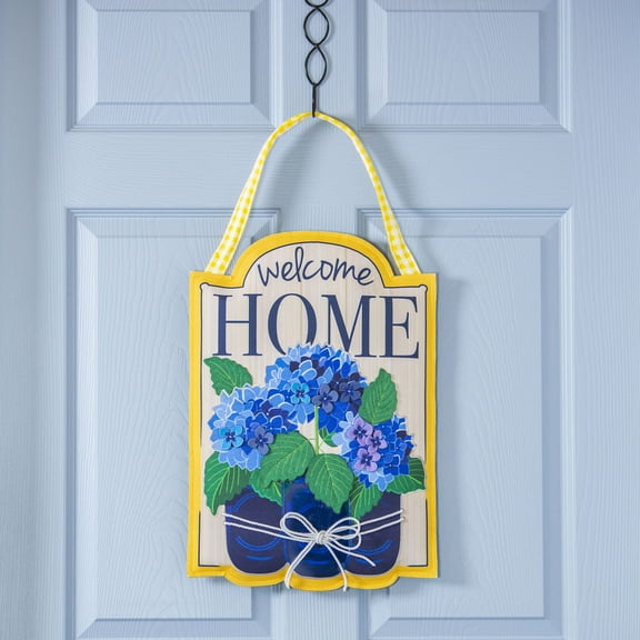 Welcome Home Hydrangeas Door Décor