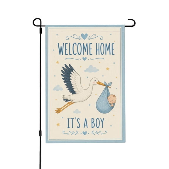Welcome Home Its A Boy Garden Flag For Yard Farmhouse Outdoor Decor 12x18 in