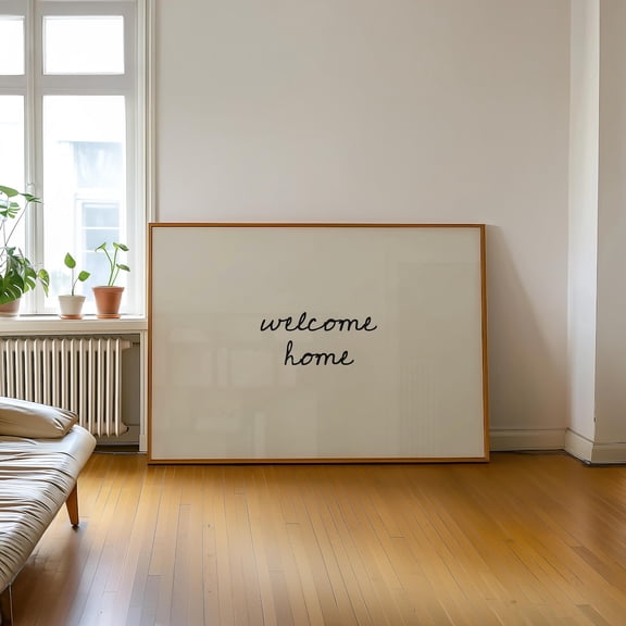 Welcome Home Neutral Typography Home Wall Decor