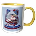 thumbnail image 1 of 3drose, Welcome Home Patriotic Eagle, 11oz Two-tone Yellow Mug, 1 of 6