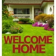thumbnail image 1 of Welcome Home Red Yard Sign, 11pcs, Weather Resistant Plastic, Stakes Included, 1 of 2