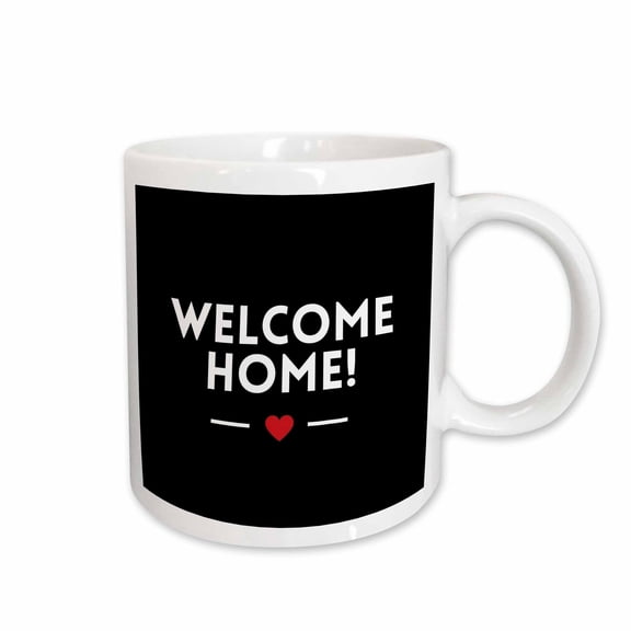 3drose, Welcome Home Sign for Housewarming Homecoming Return Returning Back, 11oz Mug