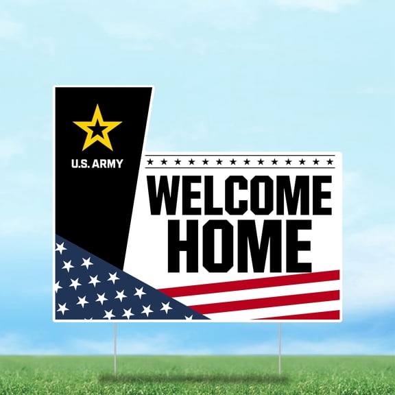 Welcome Home U.S. Army Lawn SIgn (19" x 22") - Officially Licensed Product