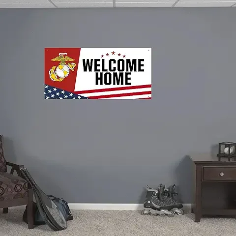 Welcome Home U.S. Marine Corps Banner 2' x 4' (Officially Licensed)