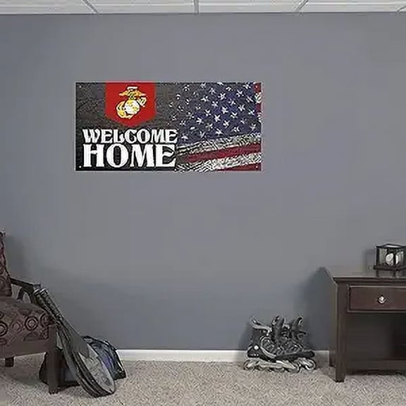 Welcome Home U.S. Marine Corps Banner 2' x 4' (Officially Licensed)