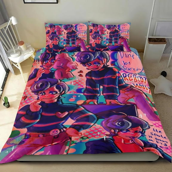 Welcome Home Wally Darling Themed Bed Sheet Set Three Piece Set 53x79 In ches Comfortable And Skin Friendly Unique Design Creating A Star Studded Night Home Decor Gifts For Family Friends fans