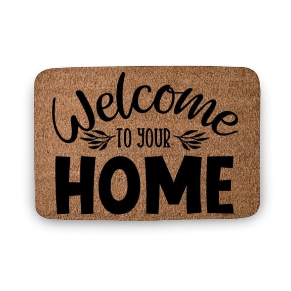 Welcome To Your Home Wedding Gift , Closing Gift , Welcome Doormat, Front Door Mat ,Front Doormat, Indoor Doormat,Front Back Door Mat ,Coral Velvet Rug 16”x24”