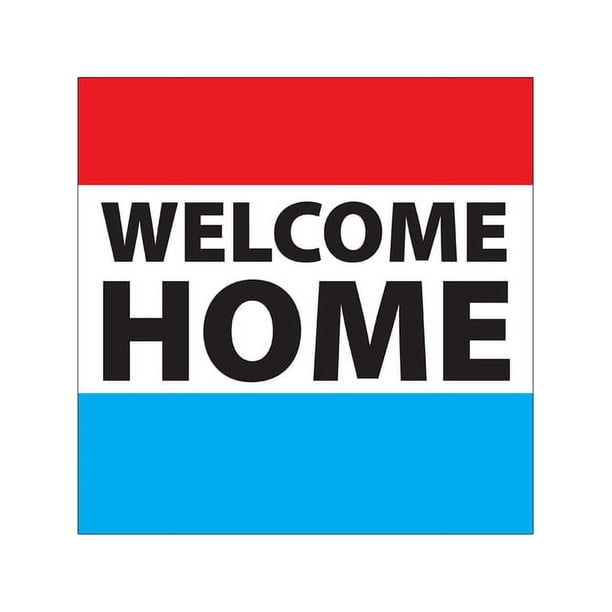 Welcome Home Yard Sign, Weather Resistant Plastic, 23