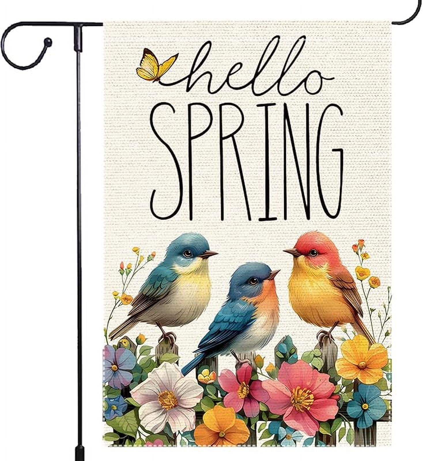 Welcome Hummingbird Garden Flag Outdoor Decor 28x40 Inch Double Sided ...