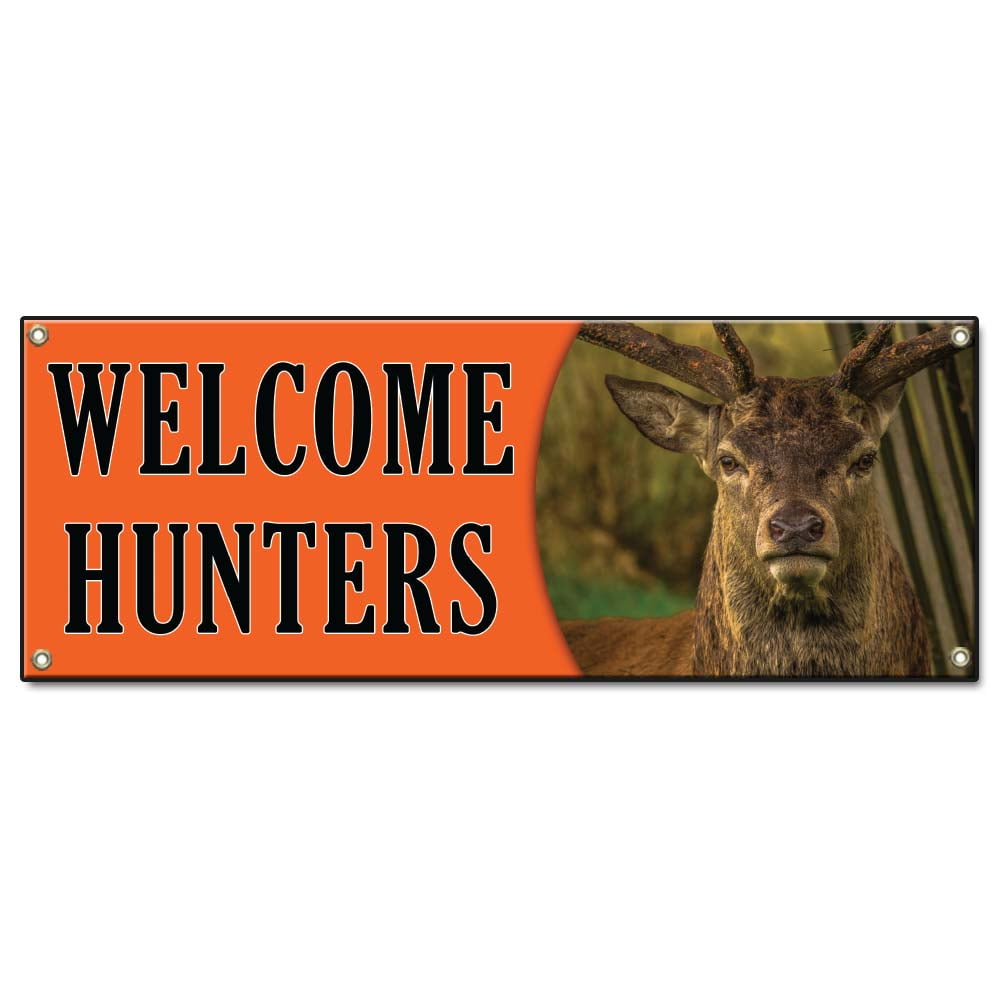 Hunters 48" X 120" Banner Heavy Duty 13oz. Outdoor Vinyl