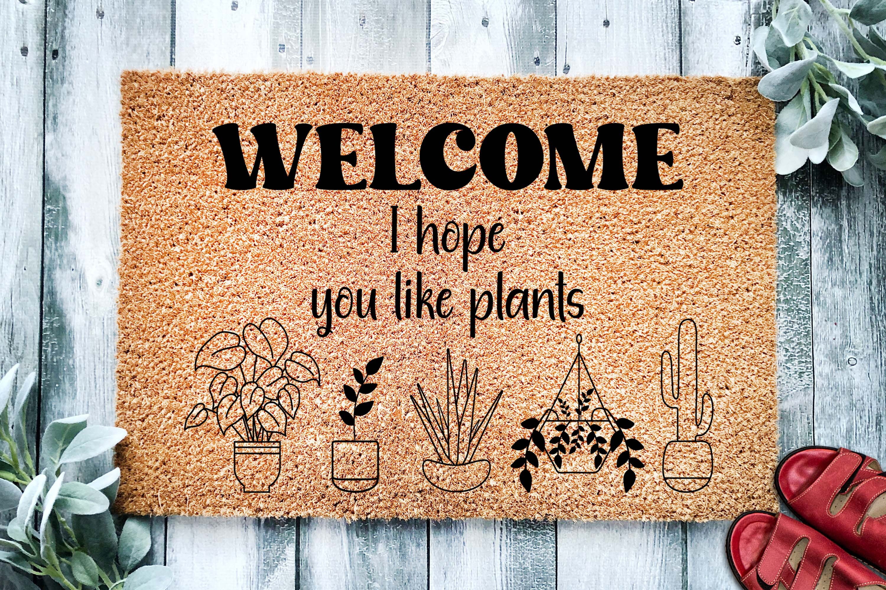 Family and Dog Welcome Doormat – Coco & Bass