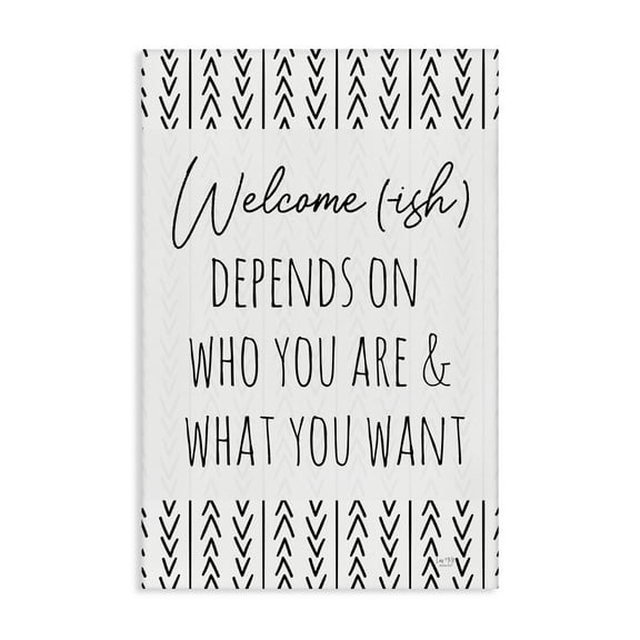 Stupell Industries Welcome-Ish Depends On... Canvas Wall Art, design by Lux + Me Designs