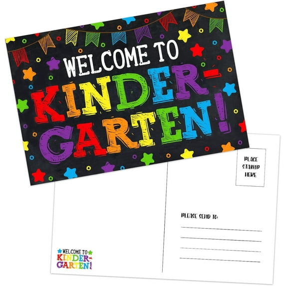 Welcome to Kindergarten Postcards - 30Pcs Welcome Back to School Teacher Postcards Gifts for Students Kids Classroom Kindergarten Back to School Teacher Supplies Must Haves