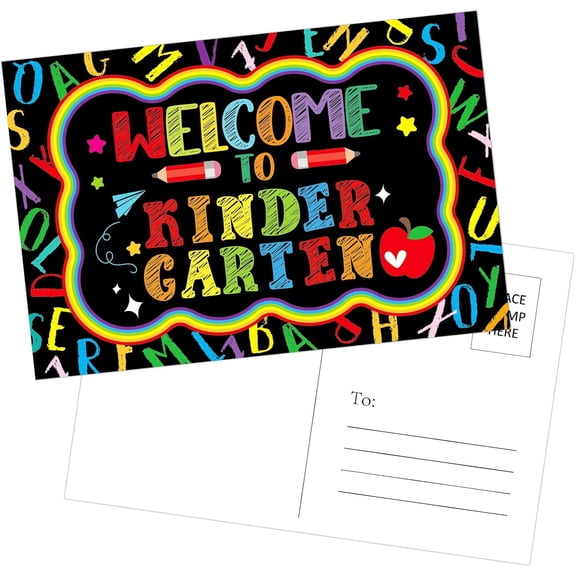 Welcome to Kindergarten Postcards - Teacher Postcards for Students 30pcs Back to School Postcards for Students from Teacher 4"x6" Welcome to Our Class Postcards Kindergarten Supplies