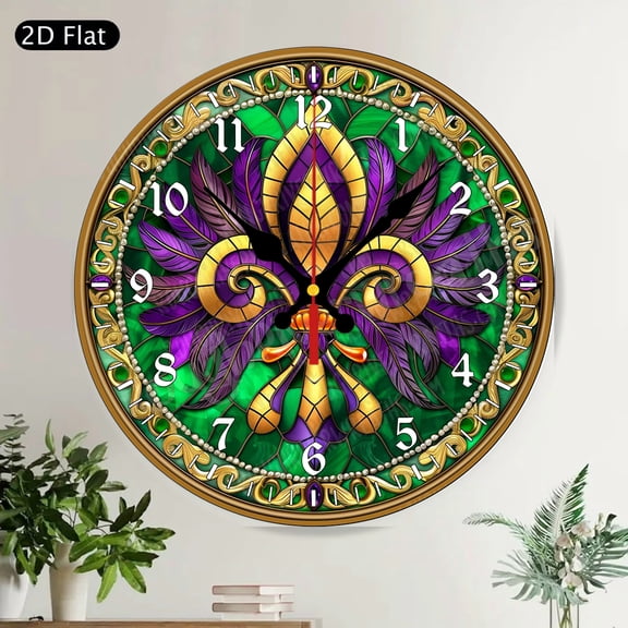 Welcome Lake House Nautical Anchor Round Wall Clock Silent Coastal Wood Decor