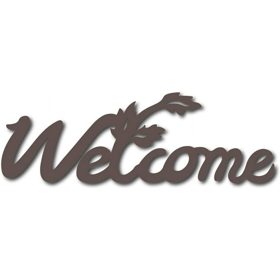 Natural Basswood Wall Sculpture Wall Art Hanging Decoration for Home Office Word Welcome Leaf 100x300x6mm