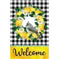 thumbnail image 1 of Welcome Lemon Wreath Spring Bird House Flag Double Sided 28 x 40 Inch Summer Banner Yard Decor, 1 of 6
