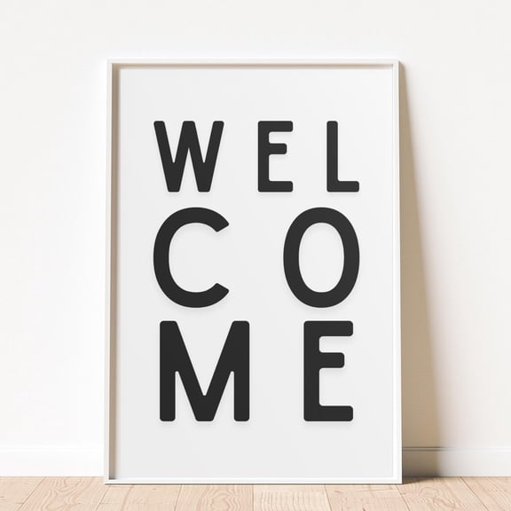 Welcome Letter Typography Wall Decor