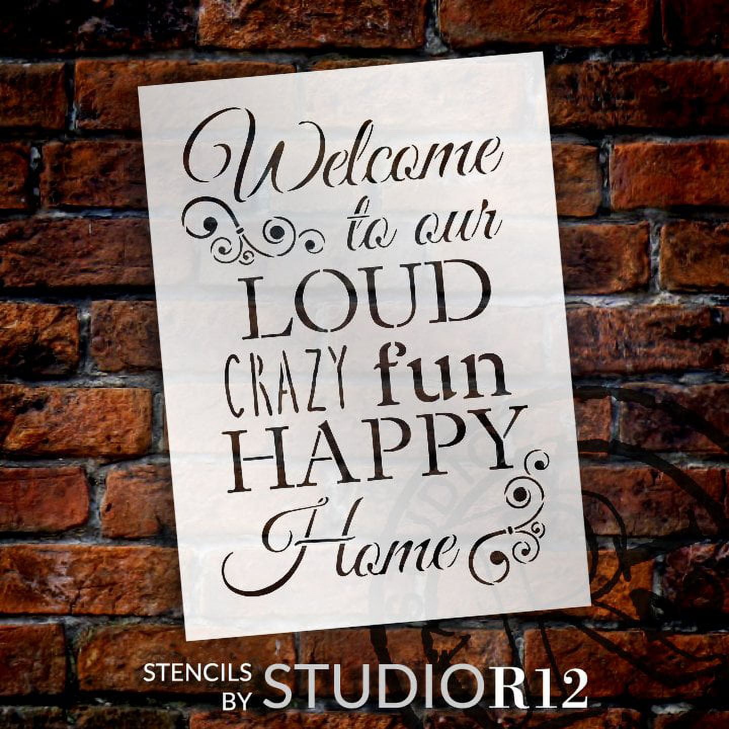 Welcome Stencil by StudioR12 | Whimsical Fun Word Art - Reusable Mylar  Template | Painting, Chalk, Mixed Media | Use for Journaling, DIY Home  Decor 