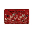 thumbnail image 1 of Welcome Love Valentine's Day Doormat, Home Decor Low-Profile Switch Rug Door Mat for Indoor Outdoor 16x24in, 1 of 6