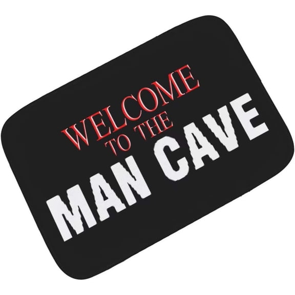 Welcome to The Man Cave Mats for Front Door Entry Front Porch Doormat Non-Slip Carpet Rugs Floor Mat Decorative for Home Bathroom Kitchen Indoor 20x32 Inch