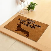 Welcome Mat 15.7"(W) x 23.6"(L) Sorry If You Trip Over My Weiner Doormat Dachushund Dog Funny Dogs Theme Doormat for Entrance Way Decorative Mats for Front Porch No Slip Kitchen Rugs
