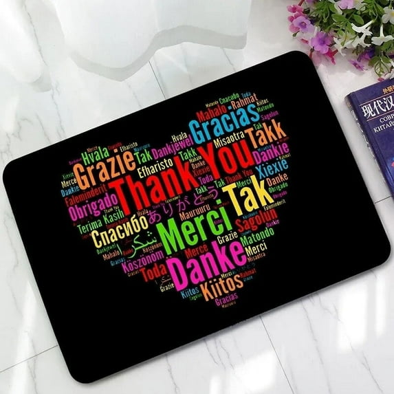 Welcome Mat Candinavian Funny Word Pattern Entrance Doormat Anti-slip Bedroom Living Room Carpet Soft Area Rug Home Decoration