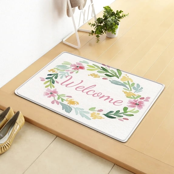 Welcome Mat Flowers Home Printed Entrance Doormat Bedroom Balcony Kitchen Floor Mats Anti-slip Living Room Carpet Home Decor