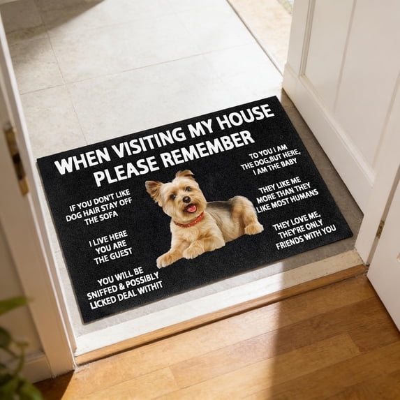 Welcome Mat For Front Door Outdoor Entry Funny Dog Chihuahua Doormat Indoor Non- Rubber Rug Washable Entrance Floor Porch Door 35.4 X 23.6"
