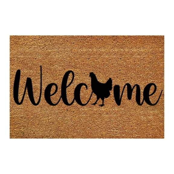 Welcome Mat Outdoor Welcome Home Doormat Welcome Chicken Outdoor Mats for Front Door 16x24IN Summer Door Mats Coir Door Mat Gifts for Housewarming Entryway Mats for Home Front or Back Entrance