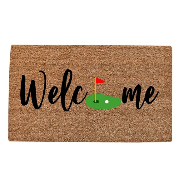 Welcome Mat Outdoor Welcome Theme Mat Golf Welcome Rug for Entryway Indoor House Warming Gift Personalized Home Decor 16x24IN Summer Door Mats Coir Door Mat Welcome Mat for Entryway,Patio,Garage