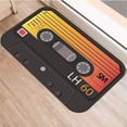 thumbnail image 1 of Welcome Mat Retro Music Magnetic Tape Printed Entrance Doormat Anti-slip Living Room Carpet Soft Bedroom Kitchen Area Rug, 1 of 5