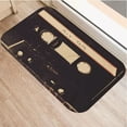 thumbnail image 1 of Welcome Mat Retro Music Magnetic Tape Printed Entrance Doormat Anti-slip Living Room Carpet Soft Bedroom Kitchen Area Rug, 1 of 5