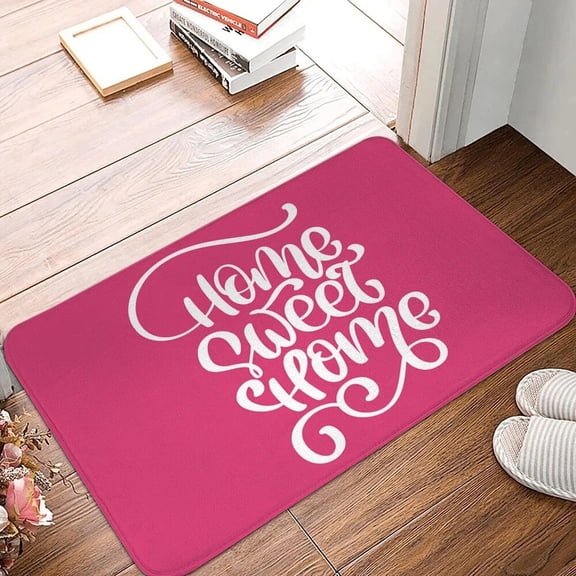 Welcome Mat Sweet Home Black Doormat Bath Bedroom Living Room Anti-slip Carpet Soft Balcony Floor Rug Home Decoration