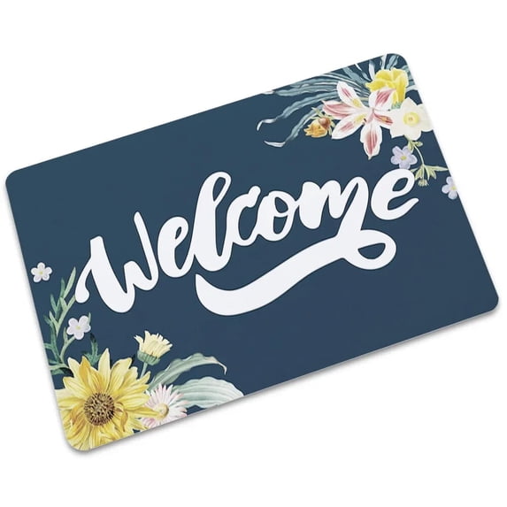 Welcome Mat Tropical Flowers Leaves Pattern Bedroom Living Room Carpet Anti-slip Kitchen Bbathroom Area Rug Home Decor