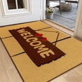 thumbnail image 1 of Welcome Mat, Yamaziot 24"x36" Coir Door Mat for Inside Outside, Outdoor Non Slip Utility Entryway Rug Front Doormat, Dirt Trapper, All-Season, Brown, 1 of 8