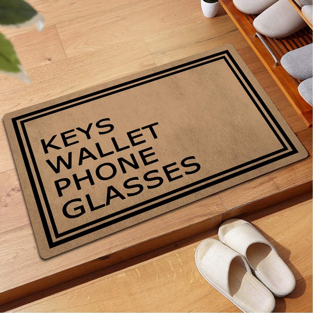 Mat with Back Funny Doormat for Entrance Way Mat No Slip