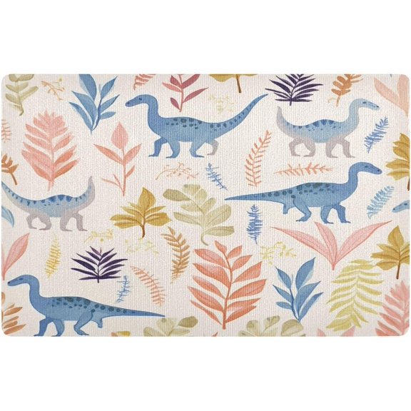 Welcome Mats 32x20 Inch for Front Door Outdoor Cute Dinosaur (8) Doormat Non-Slip Rubber Mat for Home Indoor Farmhouse Funny Kitchen Rugs Balcony Patio