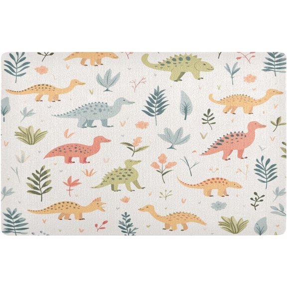 Welcome Mats 32x20 Inch for Front Door Outdoor Cute Dinosaur (9) Doormat Non-Slip Rubber Mat for Home Indoor Farmhouse Funny Kitchen Rugs Balcony Patio