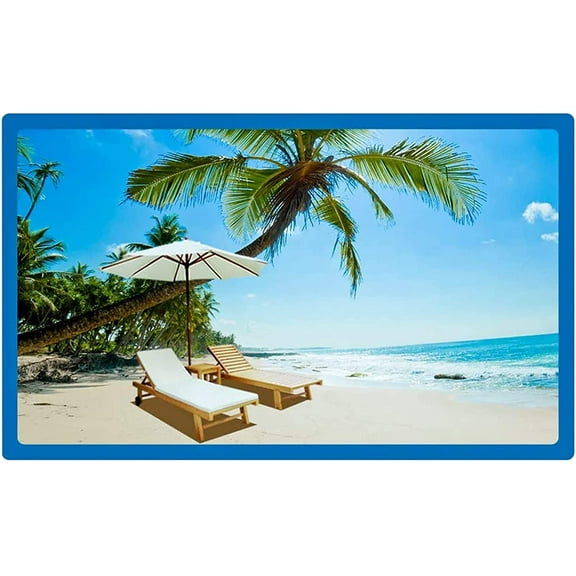 Welcome Mats with Beach Pattern Low Profile Indoor Outdoor Entryway Mat Ocean Doormat Easy Clean Entrance Mat Non Slip Rubber Back Front Door Mat Print Rug for Patio Entry High Traffic Area