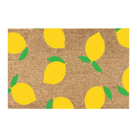 Welcome Mats for Front Door Summer Theme Doormat Lemon Outdoor Mats for Patio Waterproof 16x24IN Summer Door Mats Coir Door Mat Spring Decor Heavy Duty Front Welcome Mats for Home Entrance