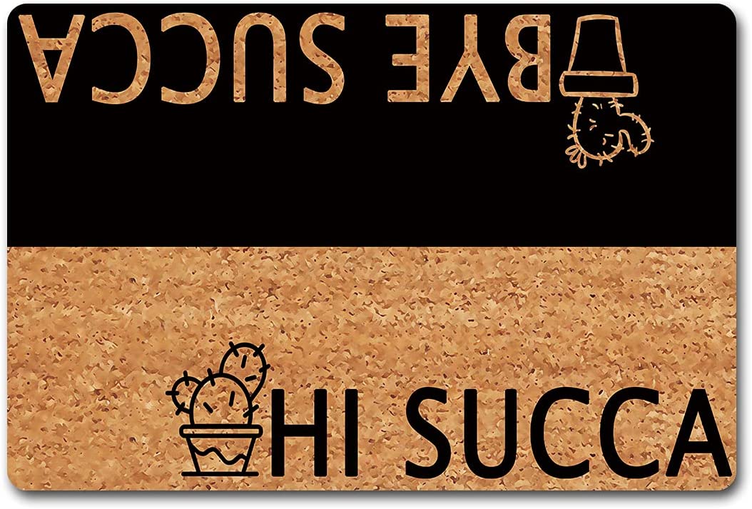 Mats Hi Succa Bye Succa Doormat Personalized Funny Door Rugs