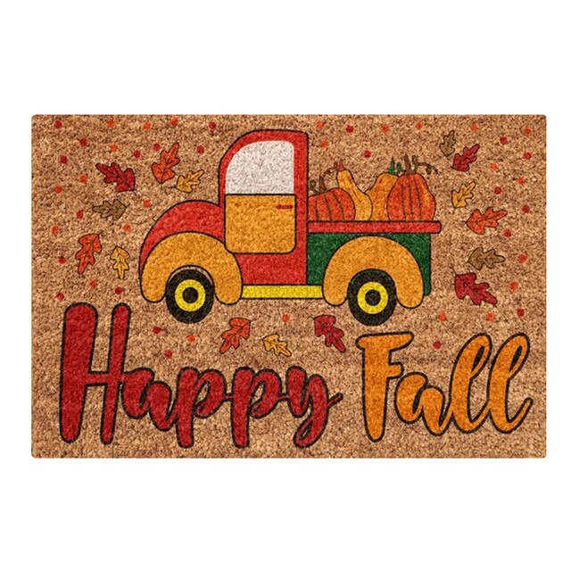 Greetings Rug Welcome Mats for Front Door Entry Happy Fall 1 Greeting Front Porch ...